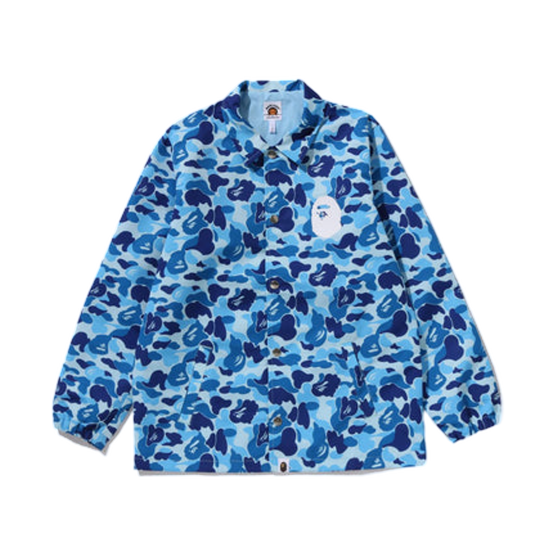 (키즈) 베이프 ABC 카모 컬리지 코치 자켓 블루((Kids) BAPE ABC Camo College Coach Jacket Blue) - 1