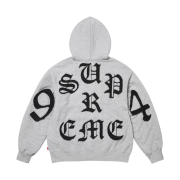Supreme Cut Out Zip Up Hooded Sweatshirt Heather Grey - 26SS