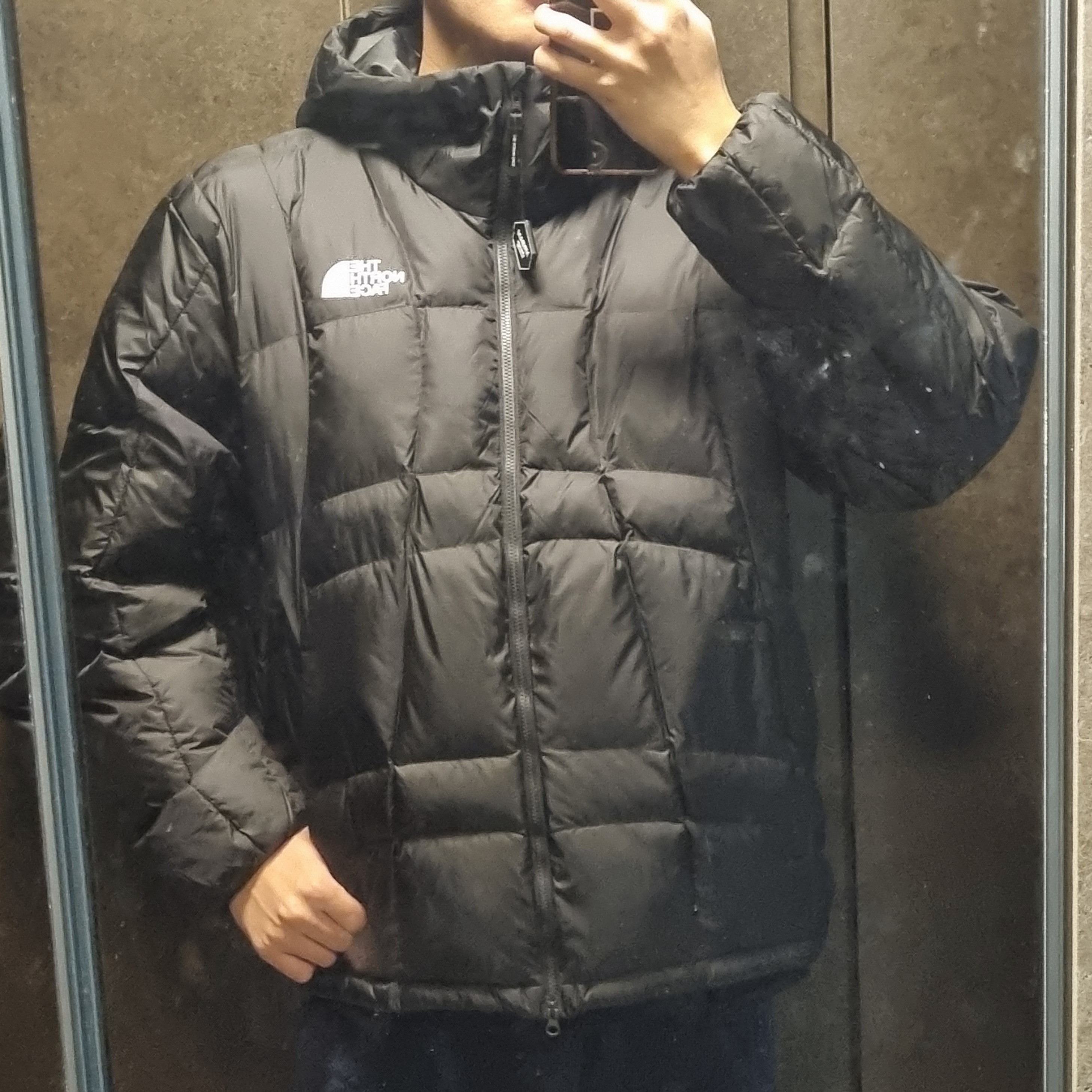 The North Face Wave LT On Jacket Real Black - 25FW 착용 스타일 - 2