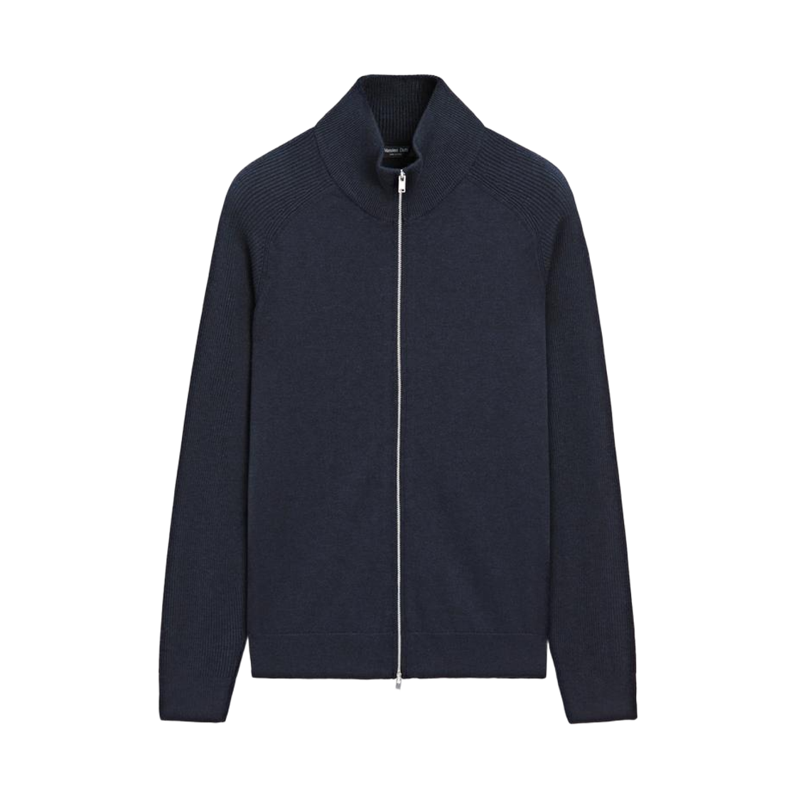 마시모두띠 래글런 슬리브 니트 코튼 블렌드 가디건 네이비 블루(Massimo Dutti Knit Cotton Blend Cardigan with Raglan Sleeves Navy Blue)