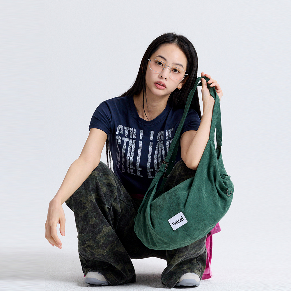마크니 더블 스트랩 숄더백 그린(MACNI Double Strap Shoulder Bag Green) - 4