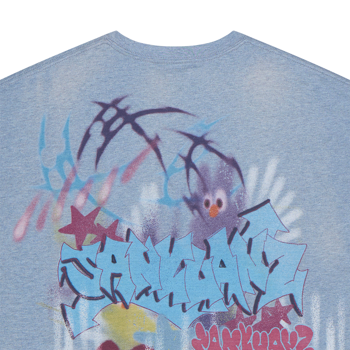 산쿠안즈 B26SSUTA0102 그래픽 슬리브리스 블루 - 26SS(Sankuanz B26SSUTA0102 Graphic Sleeveless Blue - 26SS) - 3