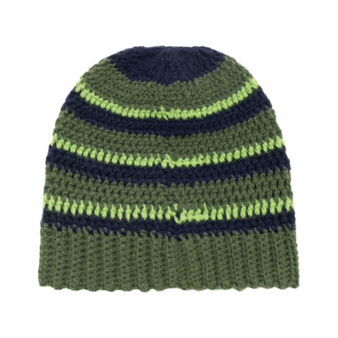스투시 스트라이프 니트 스컬캡 모스 그린(Stussy Stripe Knit Skullcap Moss Green) - 2
