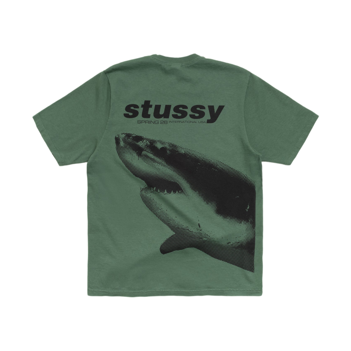 1905183 Stussy Shark Pigment Dyed T-Shirt Pine