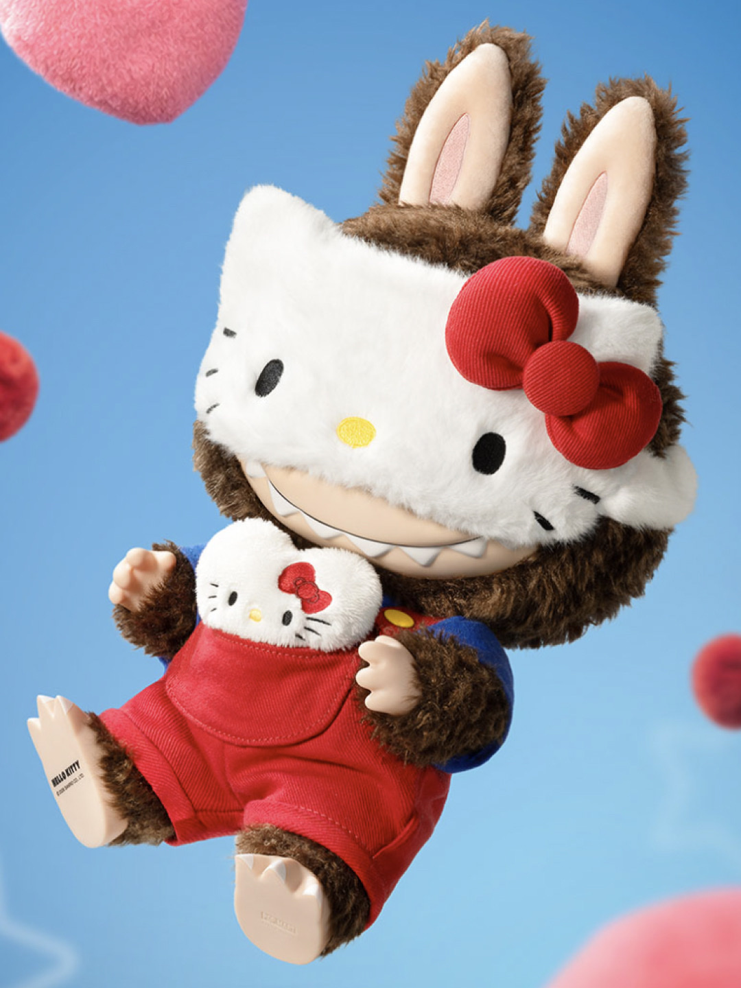 Pop Mart Labubu The Monsters x Hello Kitty Vinyl Plush Doll, Pop Mart Labubu The Monsters x Hello Kitty And Friends Series Plush Pendant Classic Hello Kitty (Opened Case) ์ฐฉ์ฉ ์คํ์ผ - 2