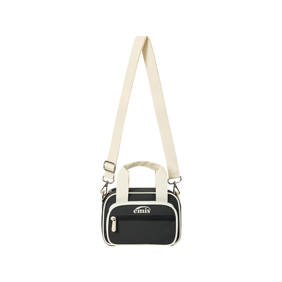 이미스 나일론 컬러 블록 미니 크로스백 차콜(Emis Nylon Color Block Mini Cross Bag Charcoal) - 1