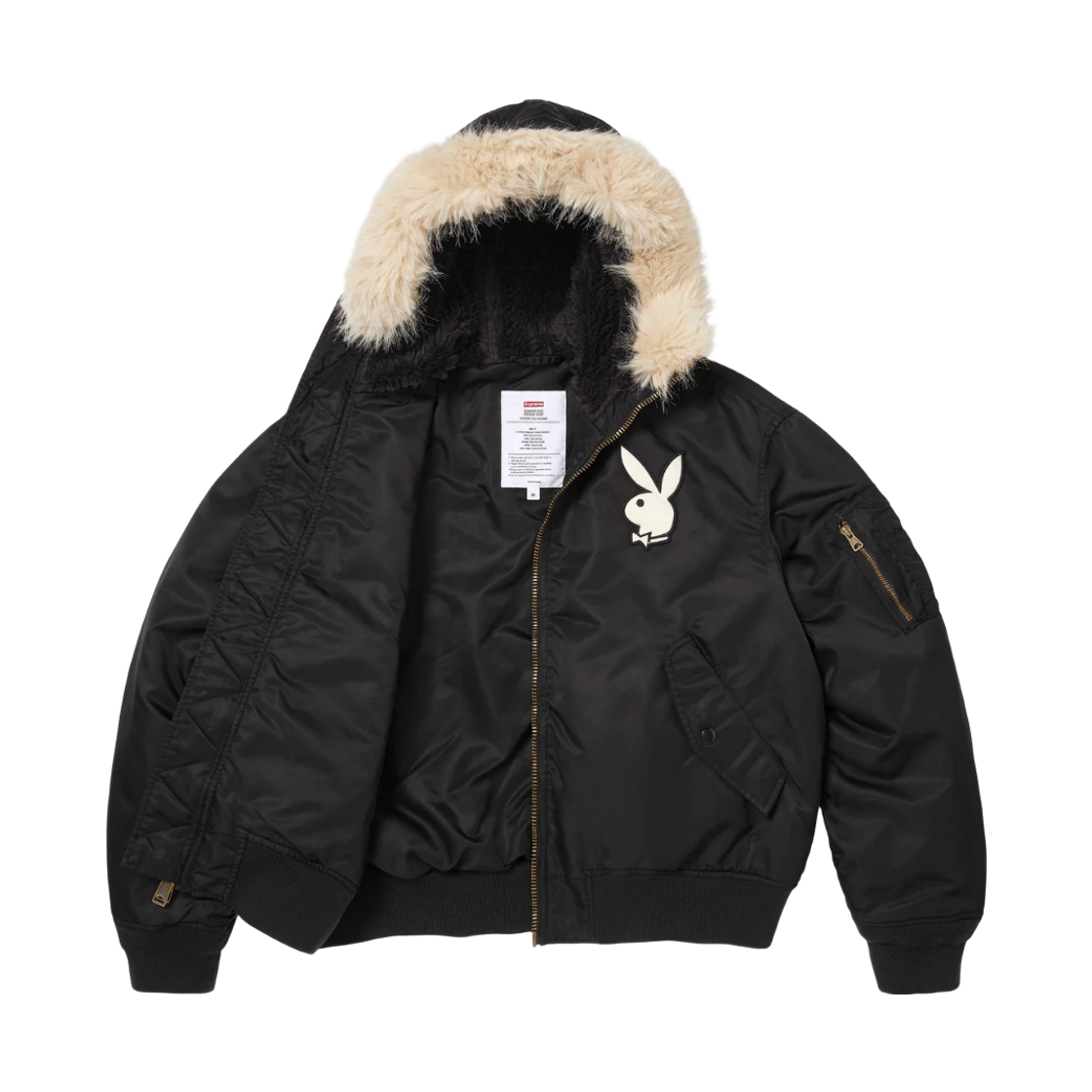 슈프림 x 플레이보이 후드 MA-1 블랙 - 26SS(Supreme x Playboy Hooded MA-1 Black - 26SS) - 2