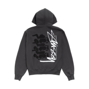 Stussy Skate Stack Zip Hoodie Pigment Dyed Faded Black
