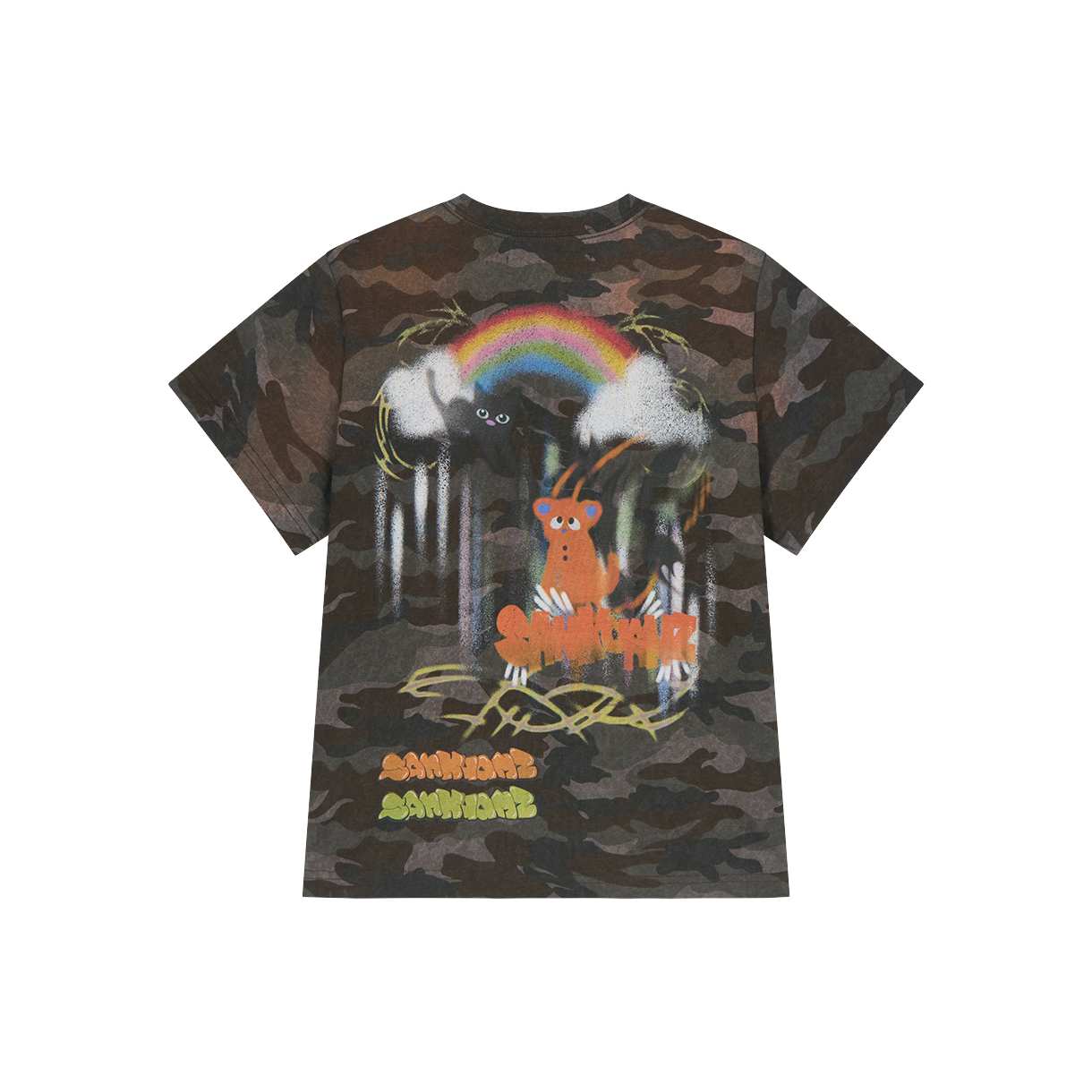 산쿠안즈 B26SSUTS0102 그래픽 숏 슬리브 카모 - 26SS(Sankuanz B26SSUTS0102 Graphic Short Sleeve Camo - 26SS) - 2