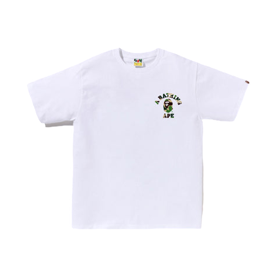 - BAPE ABC Camo College Ats T-Shirt White Green