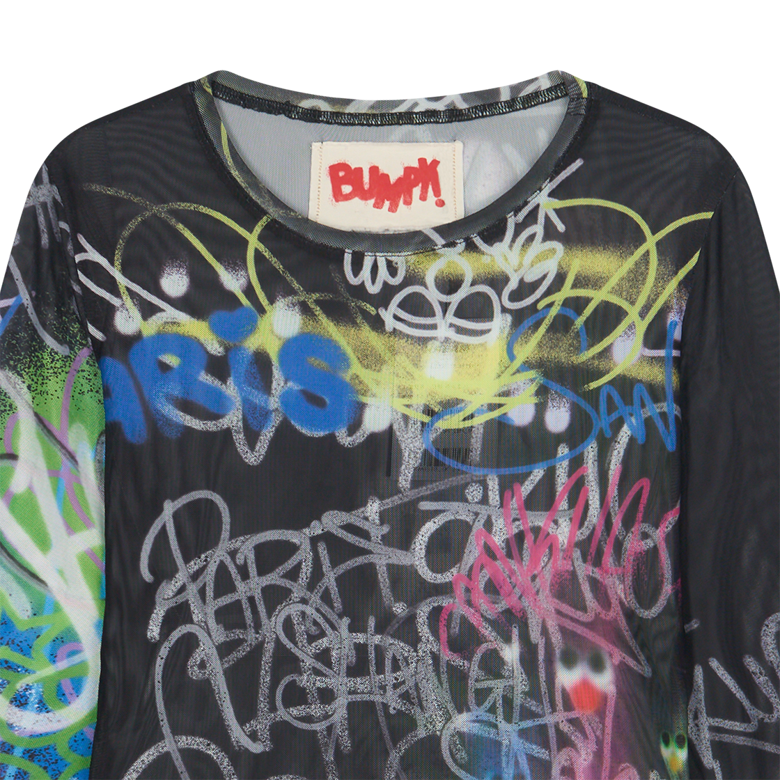 산쿠안즈 우먼 S25SSUTL0194 그래픽 롱 슬리브 블랙 - 26SS(Sankuanz Women S25SSUTL0194 Graphic Long Sleeve Black - 26SS) - 3