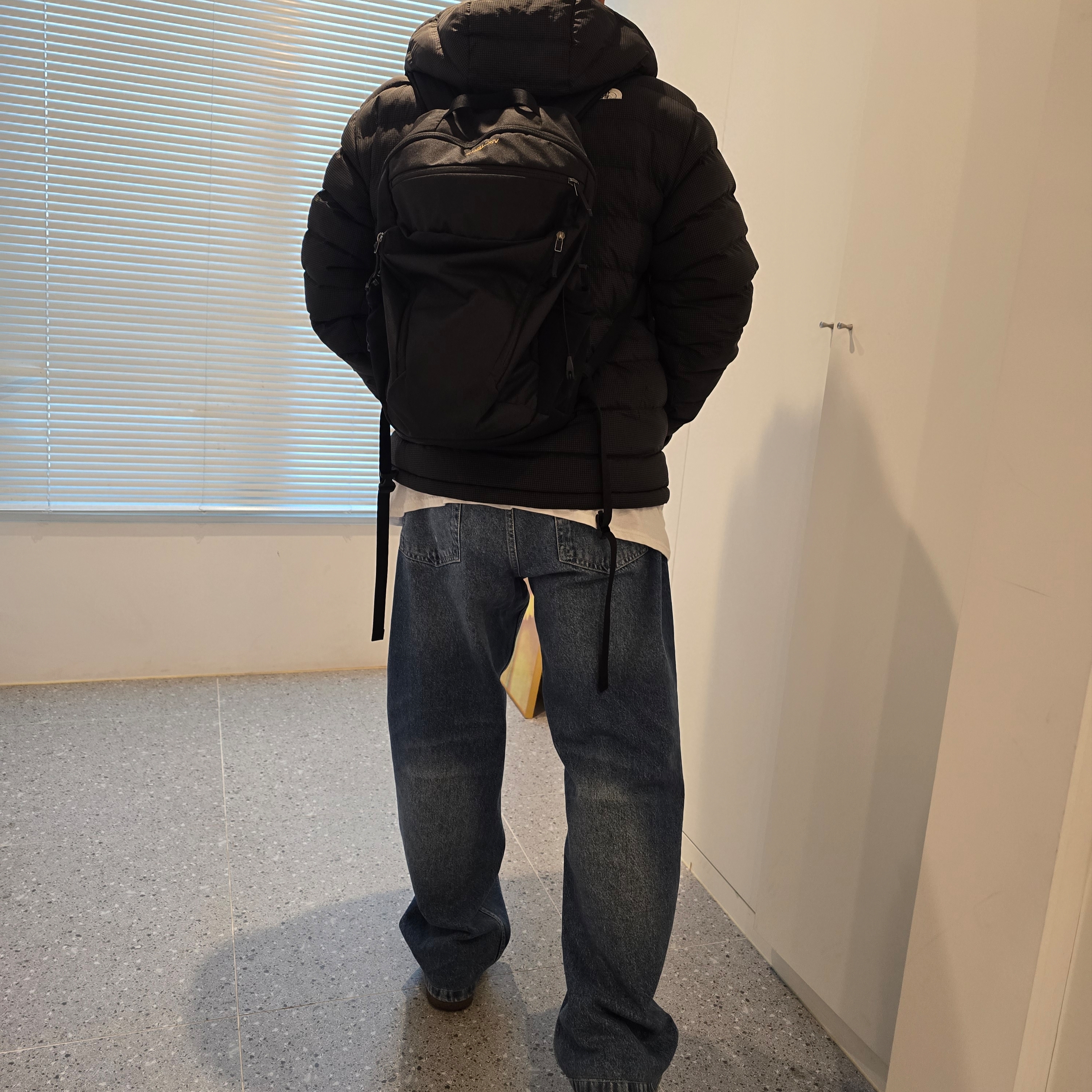 (W) Nike Air Force 1 '07 Cacao Wow, IAB Studio Gingham Check Shirt Black White 착용 스타일 - 1