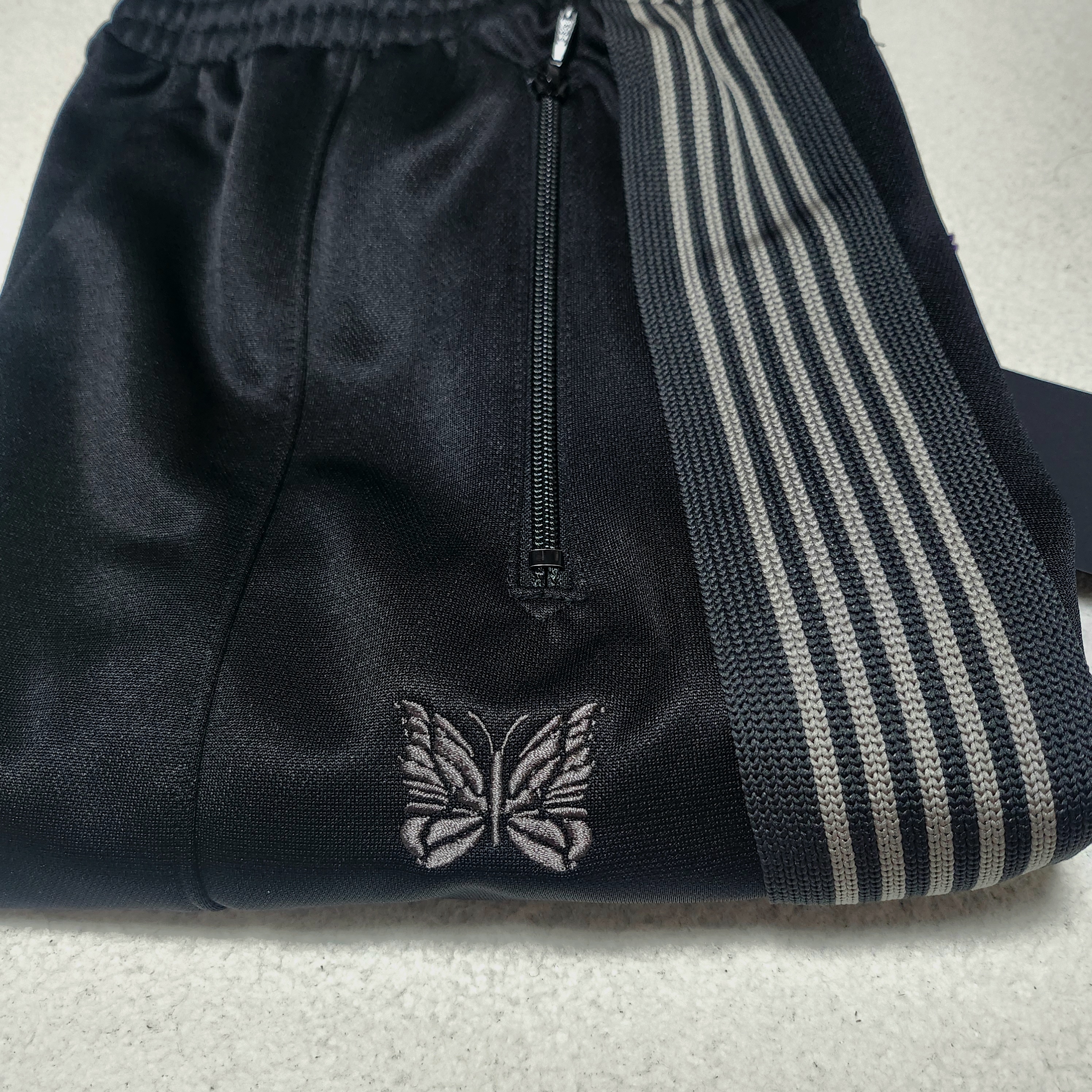 Needles x B'2nd H.D. Track Pants Poly Smooth Black 착용 스타일
