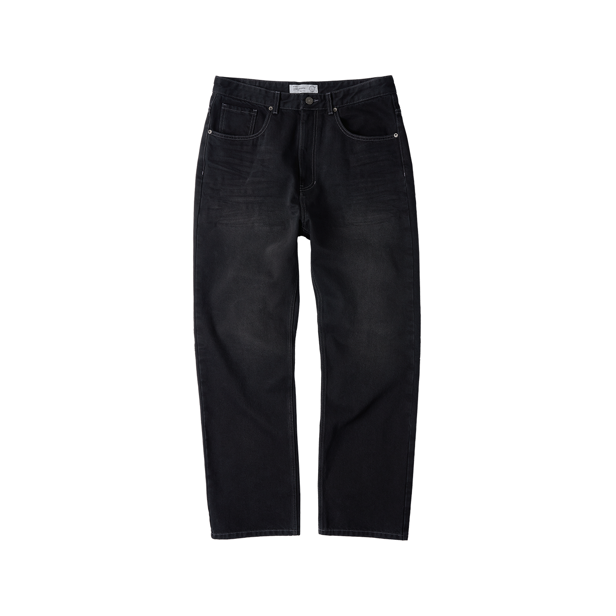 조우 루즈핏 테이퍼드 데님 팬츠 워시드 블랙(CHOWOO Loose Fit Tapered Denim Pants Washed Black)