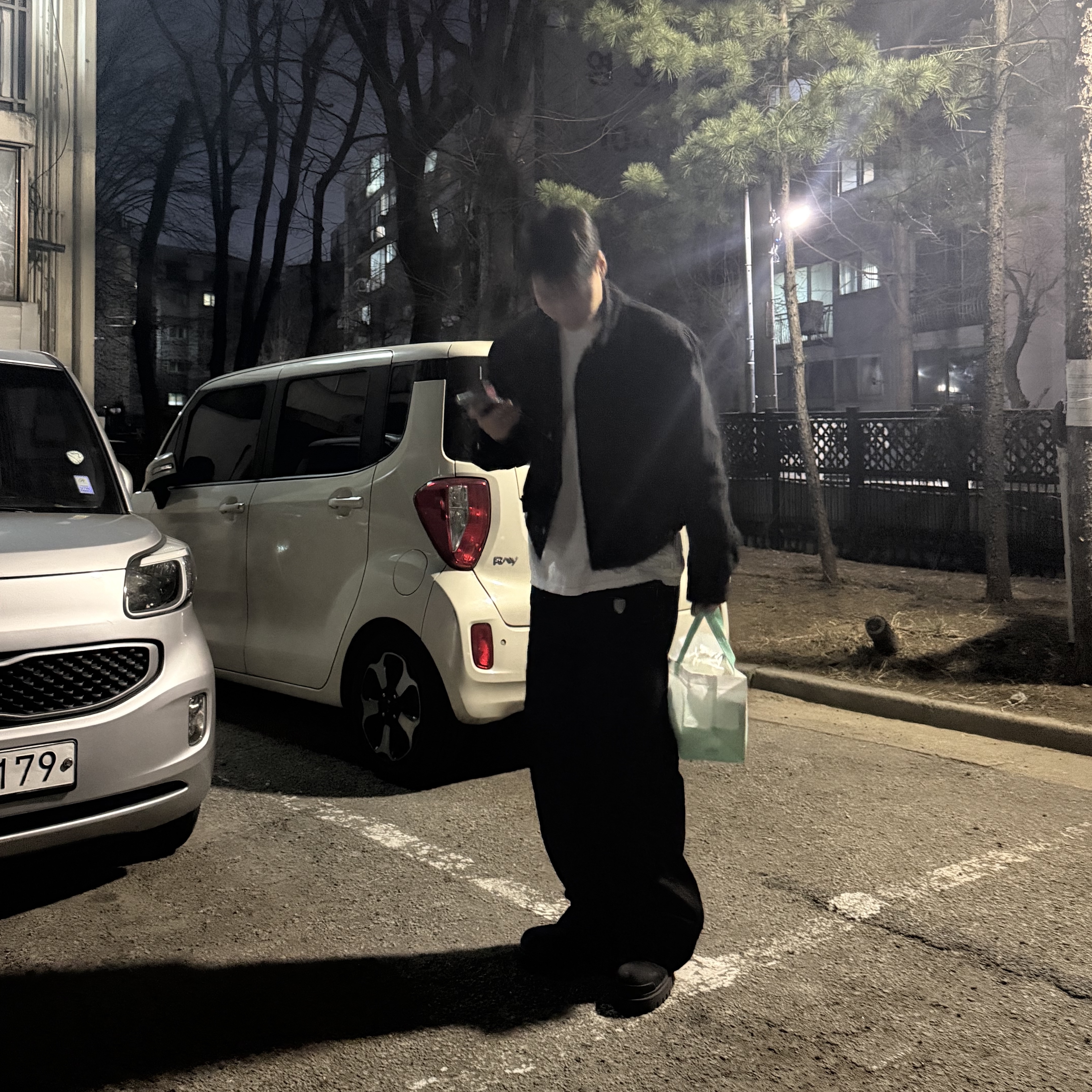 Nonnod Segment Jacket Black, Nonnod Segment Pants Black 착용 스타일 - 2