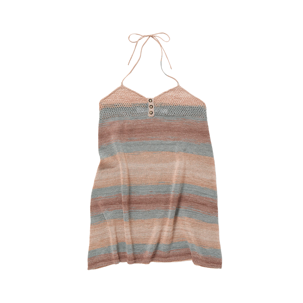 퍼버즈 우먼 멀티 컬러드 니트 드레스 베이지 - 26SS(Perverze Women Multi Colored Knit Dress Beige - 26SS)