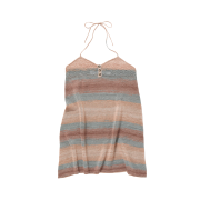 Perverze Women Multi Colored Knit Dress Beige - 26SS