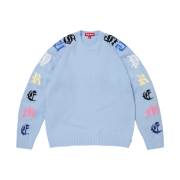 Supreme Old English Sleeves Sweater Light Blue - 26SS