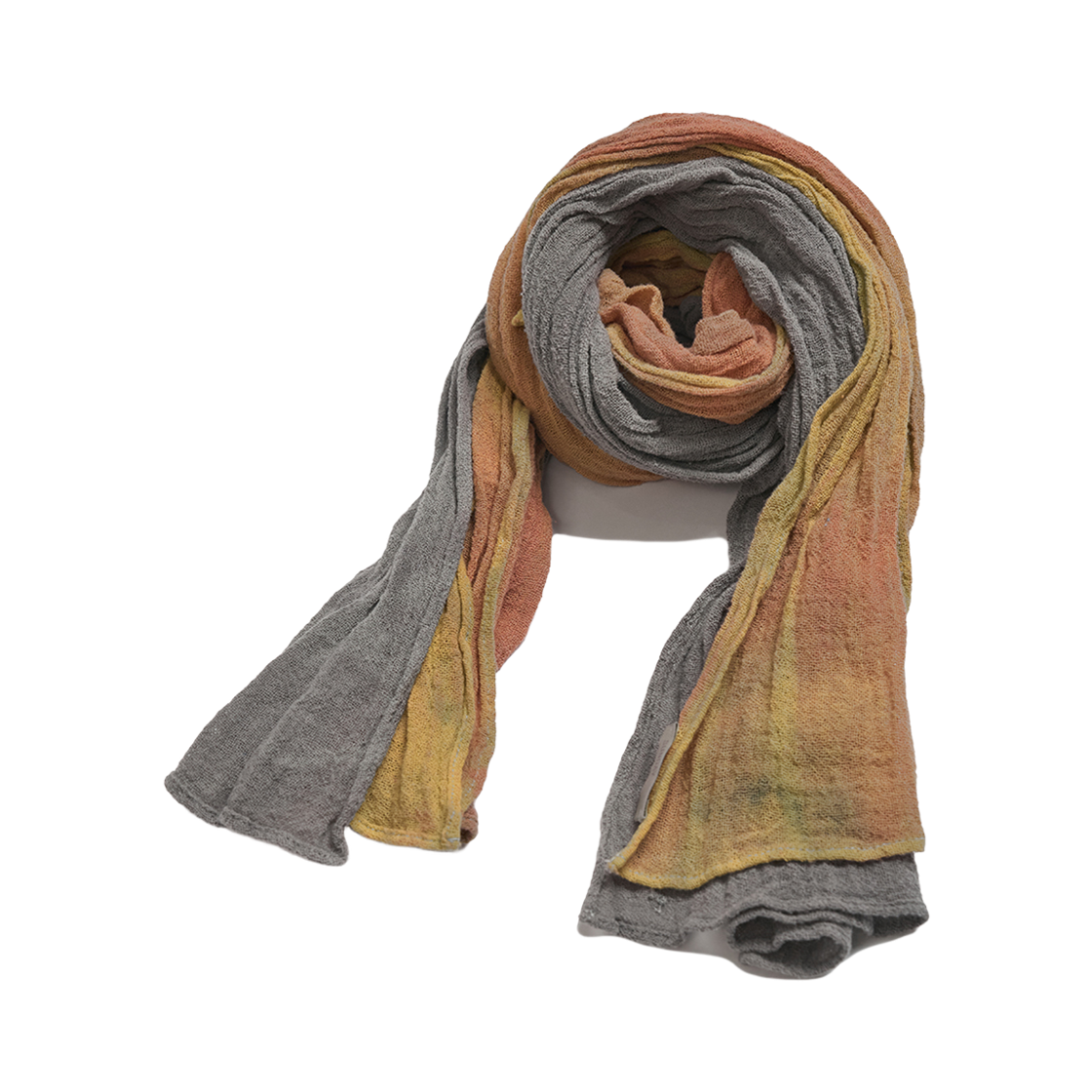 선데이세레머니 로우 내추럴 스카프 - 차콜 다이드(Sunday Ceremony Raw Natural Scarf - Charcoal Dyed) - 5