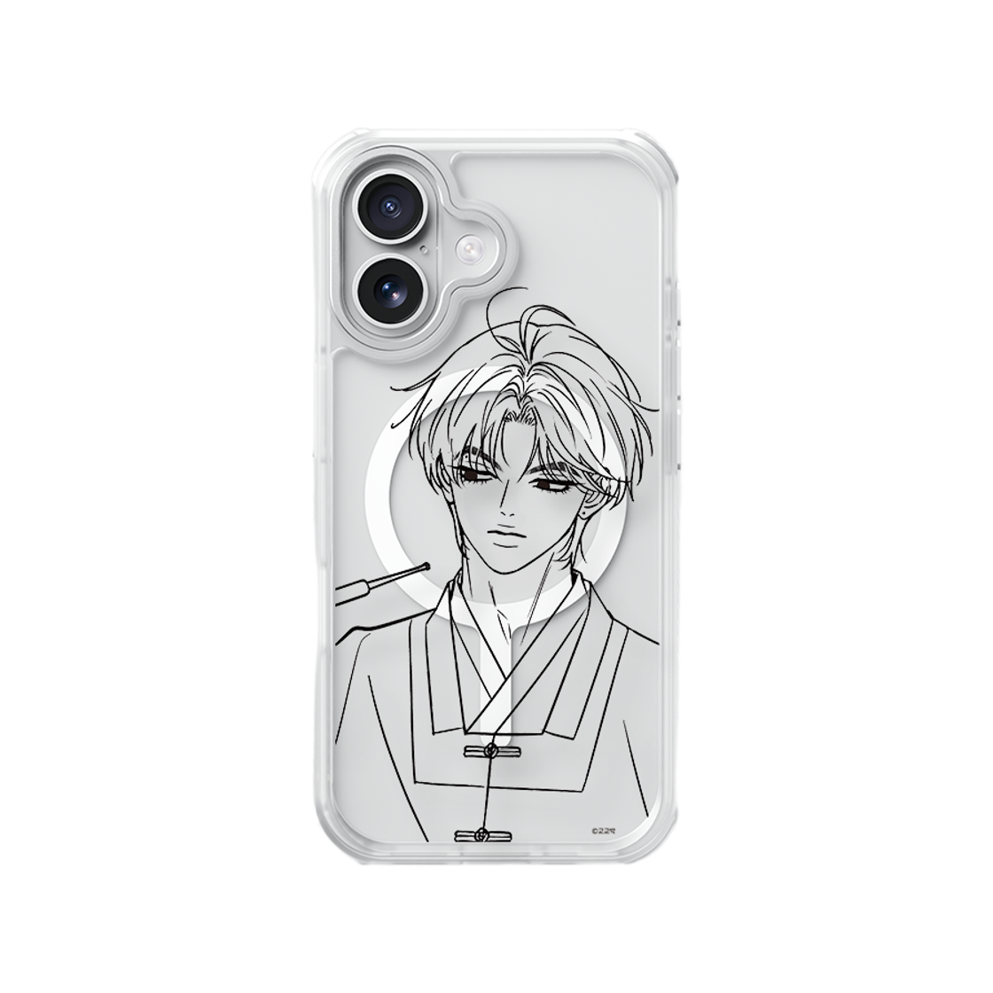 S800420092 SINJIMORU X NAVER WEBTOON Oh Hyeon-do Line Art MagSafe Galaxy Clear Case M-Airguard Basic