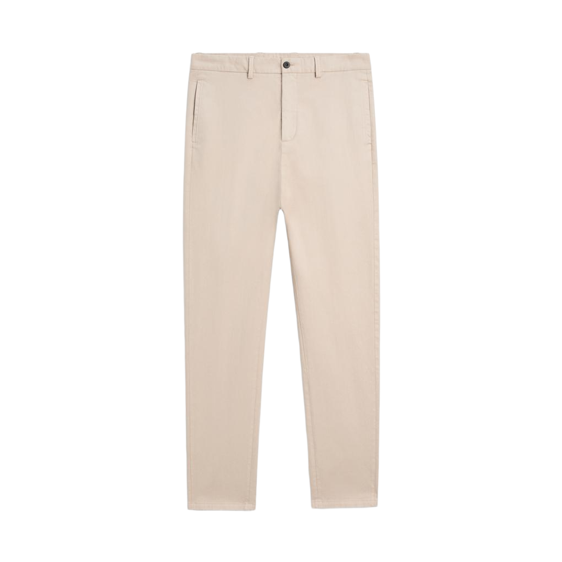 마시모두띠 코튼 트윌 엘라스틱 웨이스트 팬츠 베이지(Massimo Dutti Cotton Twill Pants with Elasticated Waistband Beige) - 1