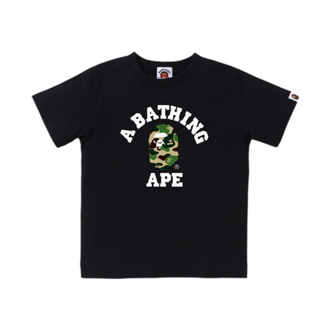 - (Kids) BAPE ABC Camo College T-Shirt Black Green