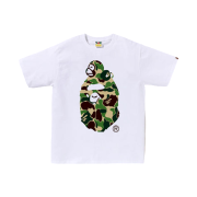 BAPE ABC Camo Milo On Big Ape T-Shirt White Green