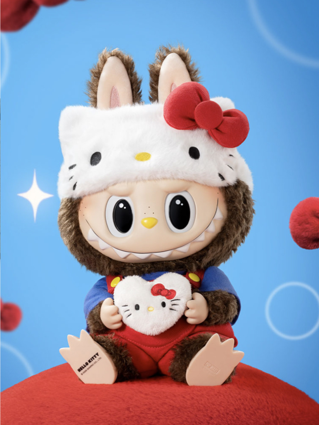 Pop Mart Labubu The Monsters x Hello Kitty Vinyl Plush Doll, Pop Mart Labubu The Monsters x Hello Kitty And Friends Series Plush Pendant Classic Hello Kitty (Opened Case) ์ฐฉ์ฉ ์คํ์ผ - 4