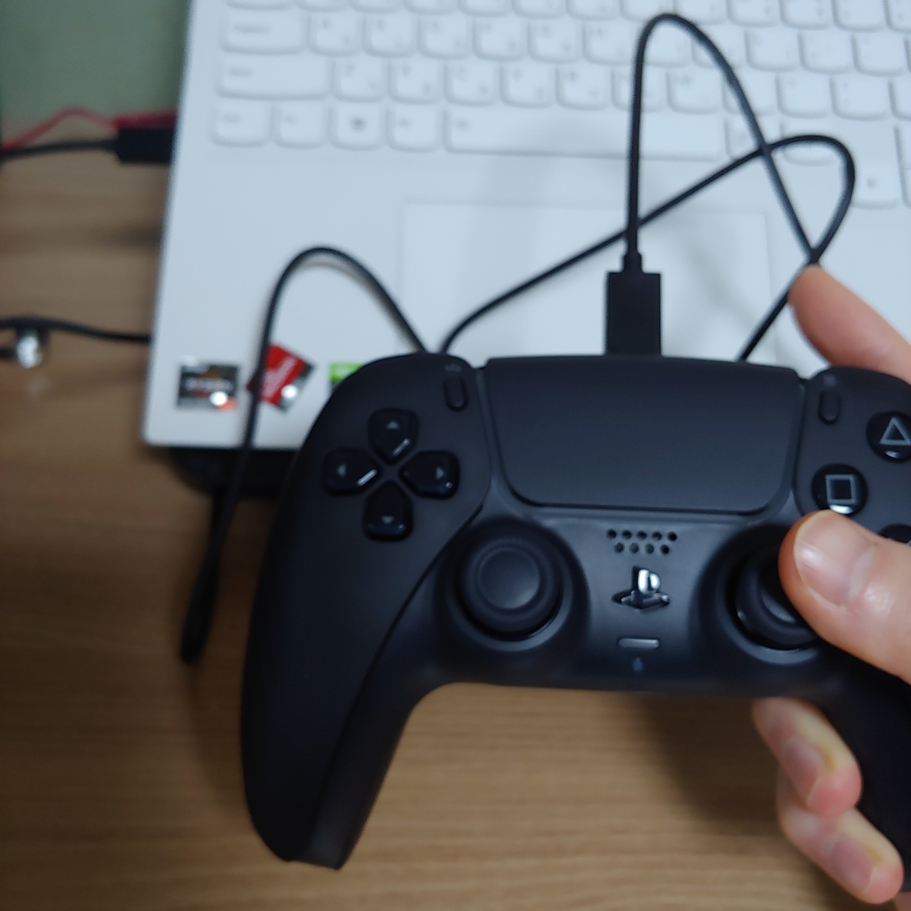 PlayStation 5 DualSense Wireless Controller Midnight Black + USB Cable for PC 착용 스타일 - 1