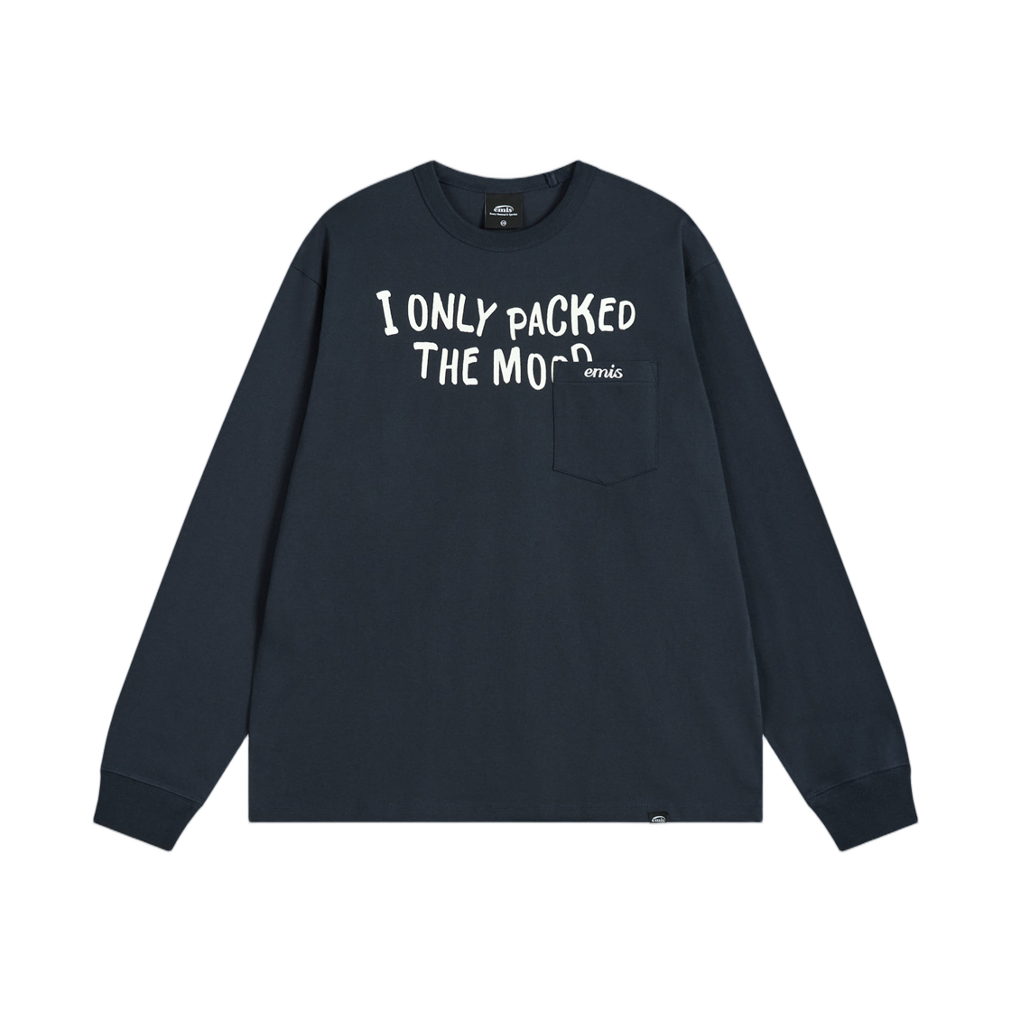 이미스 포켓 롱슬리브 티셔츠 네이비(Emis Pocket Long Sleeve T-Shirt Navy)