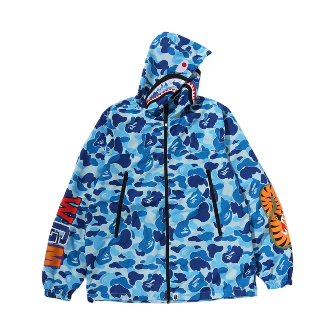 베이프 ABC 카모 샤크 후드 자켓 블루(BAPE ABC Camo Shark Hoodie Jacket Blue)