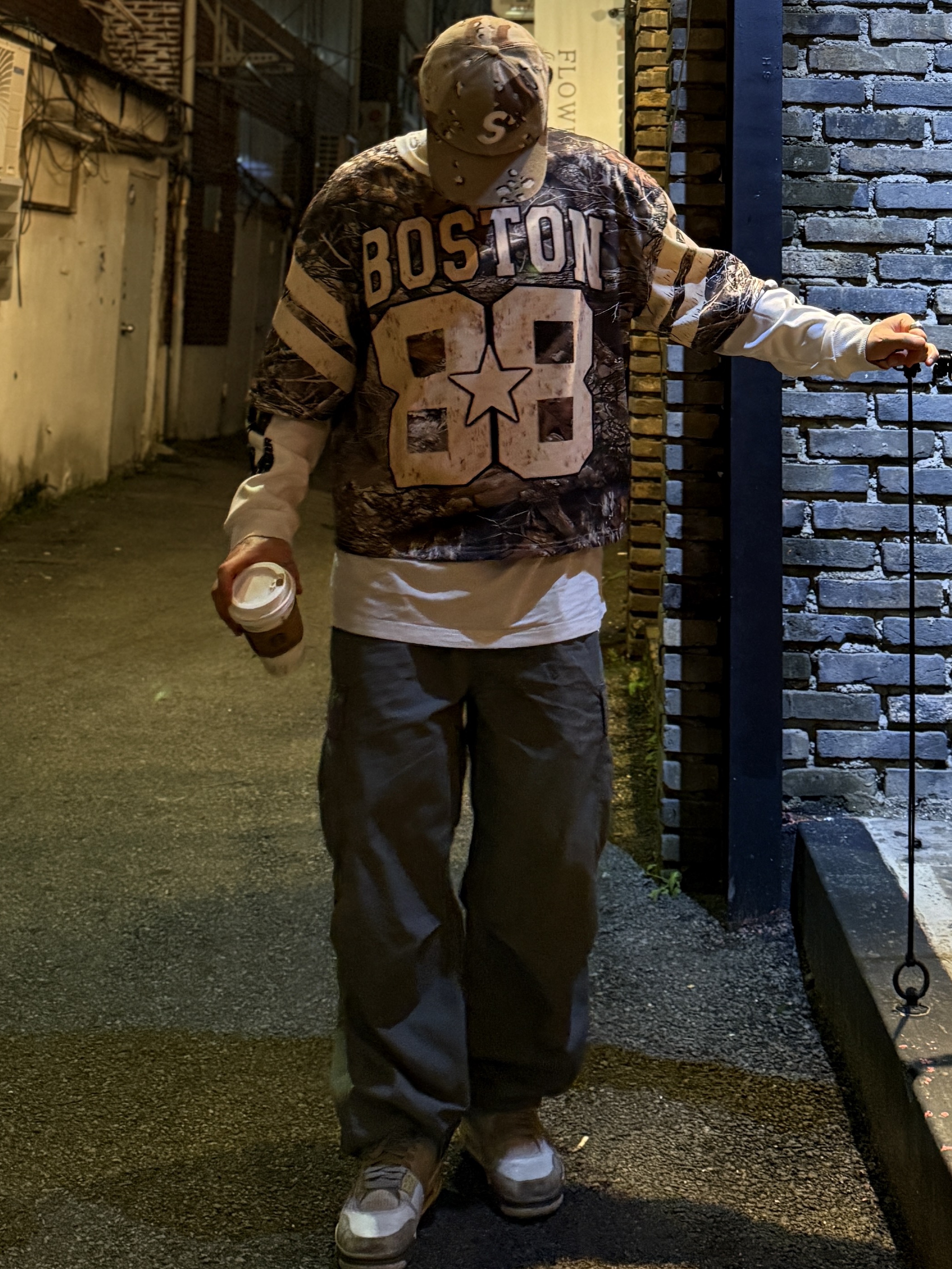 Supreme Pigment S Logo 6-Panel Chocolate Chip Camo - 24FW, Jordan 4 Retro SE Craft 착용 스타일 - 2