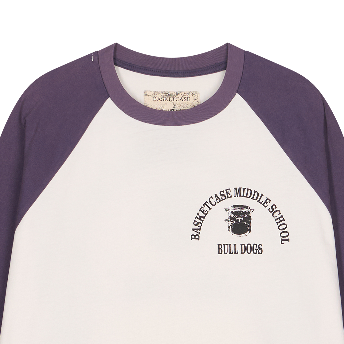 바스켓케이스 불독 래글런 화이트 퍼플 - 26SS(Basketcase Bulldog Raglan White Purple - 26SS) - 3