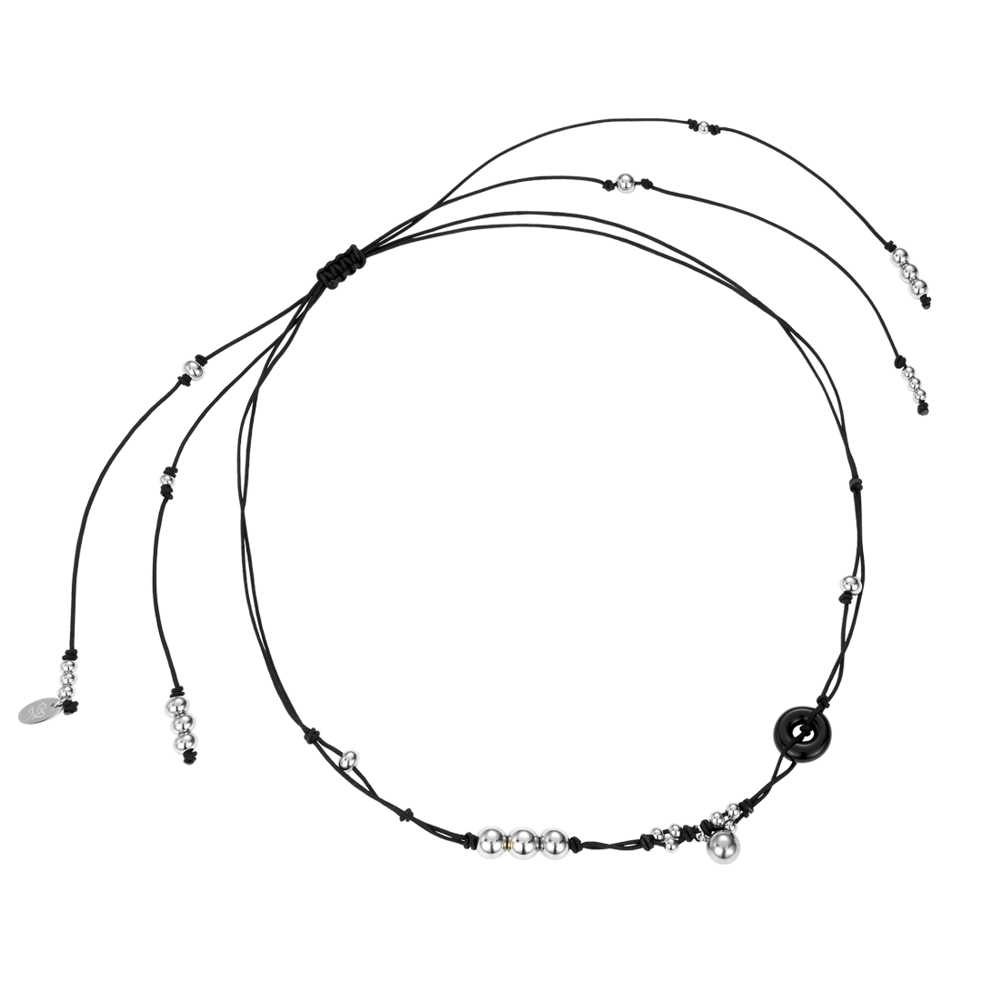 26SSSNLBLKBKFF Nff Black Flow Ball Necklace Black