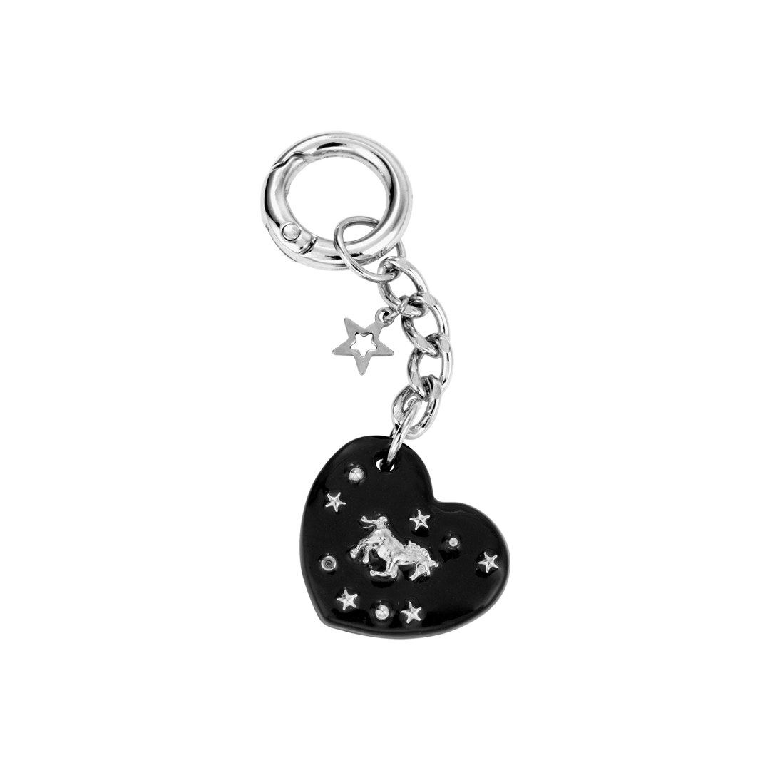 26SSJKRGUABKFF Nff Guardian Heart Keyring Black
