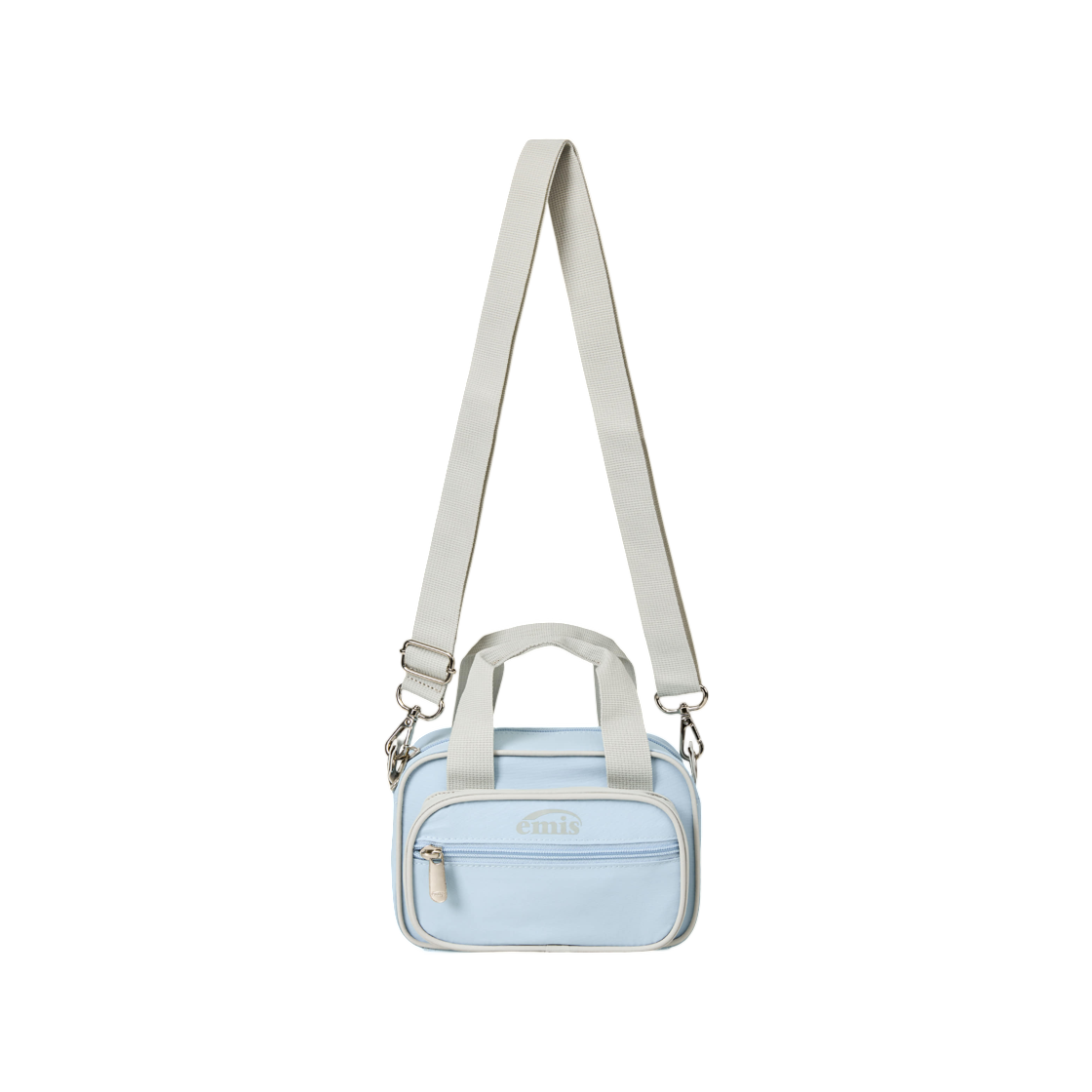 이미스 나일론 컬러 블록 미니 크로스백 파스텔 블루(Emis Nylon Color Block Mini Cross Bag Pastel Blue) - 1