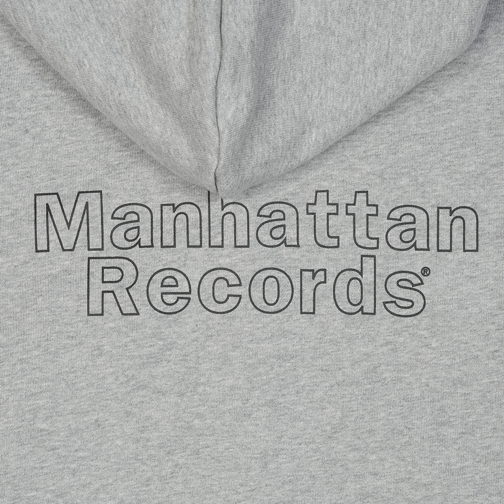 맨하탄 레코즈 라인 로고 집업 후디 - 그레이(Manhattan Records Line Logo Zip Up Hoodie - Grey) - 5