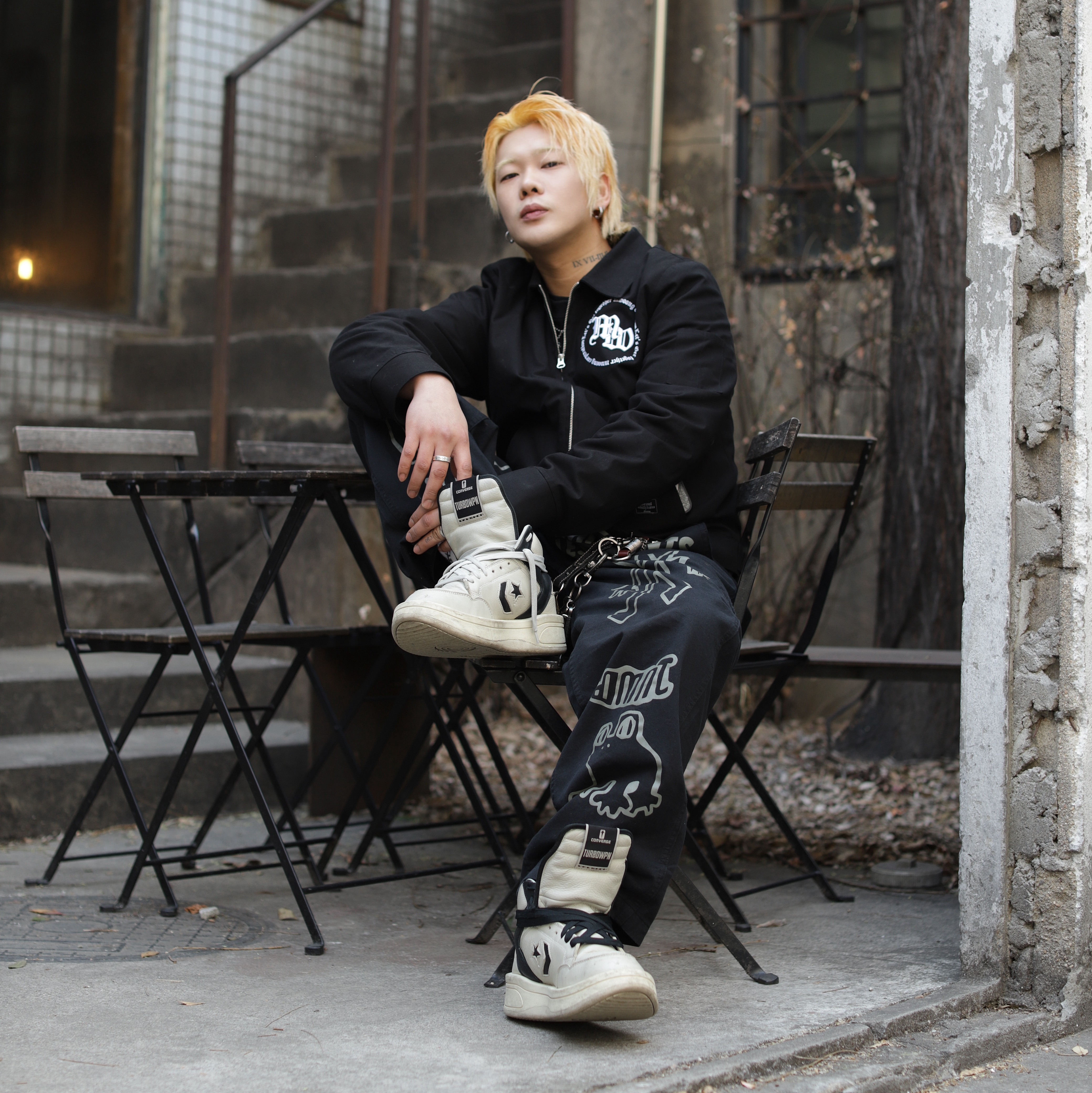 Converse x Drkshdw Turbowpn Pelican 착용 스타일 - 4