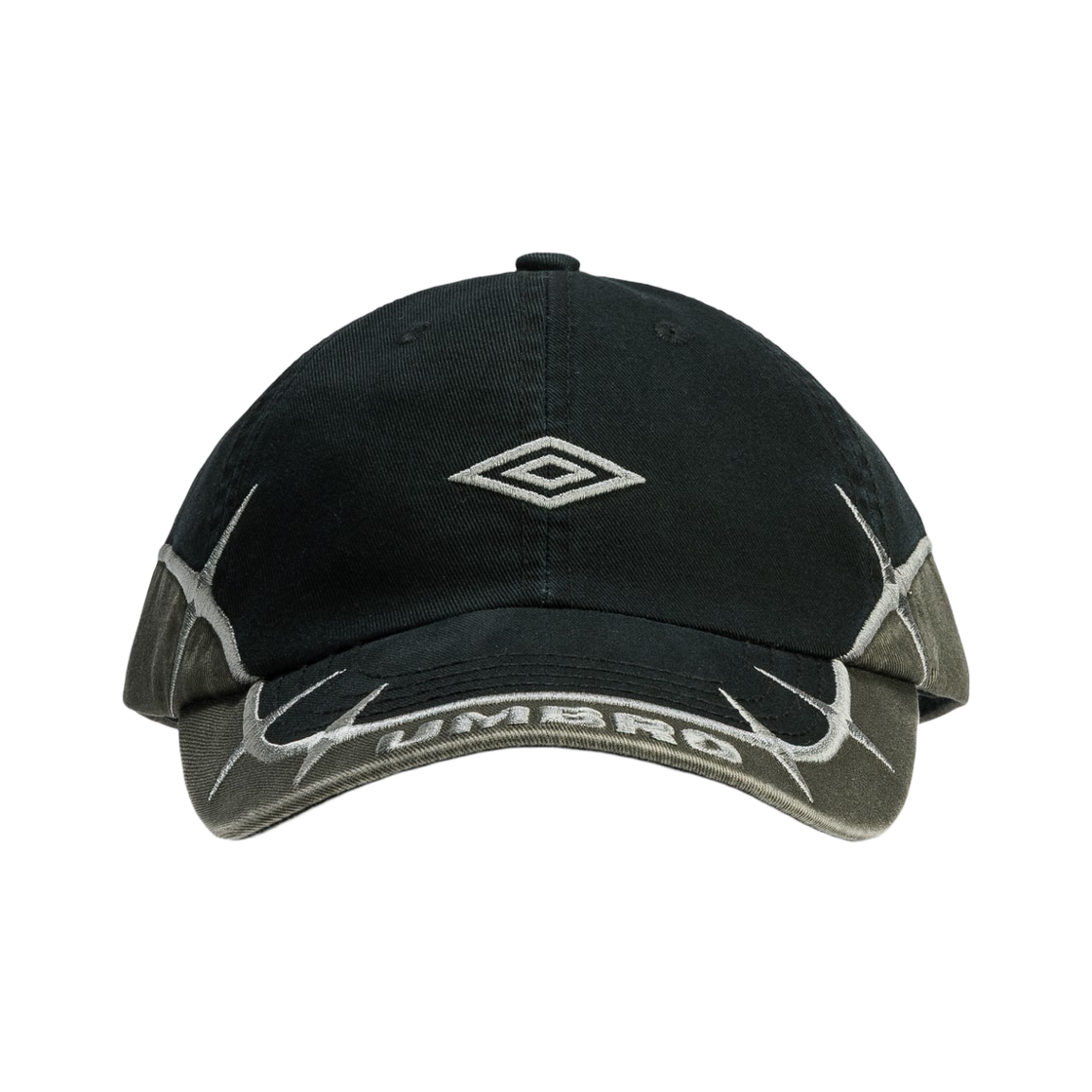 엄브로 x 슬램잼 스파이크 캡 블랙 앤트러사이트(Umbro x Slam Jam Spikes Cap Black Anthracite)
