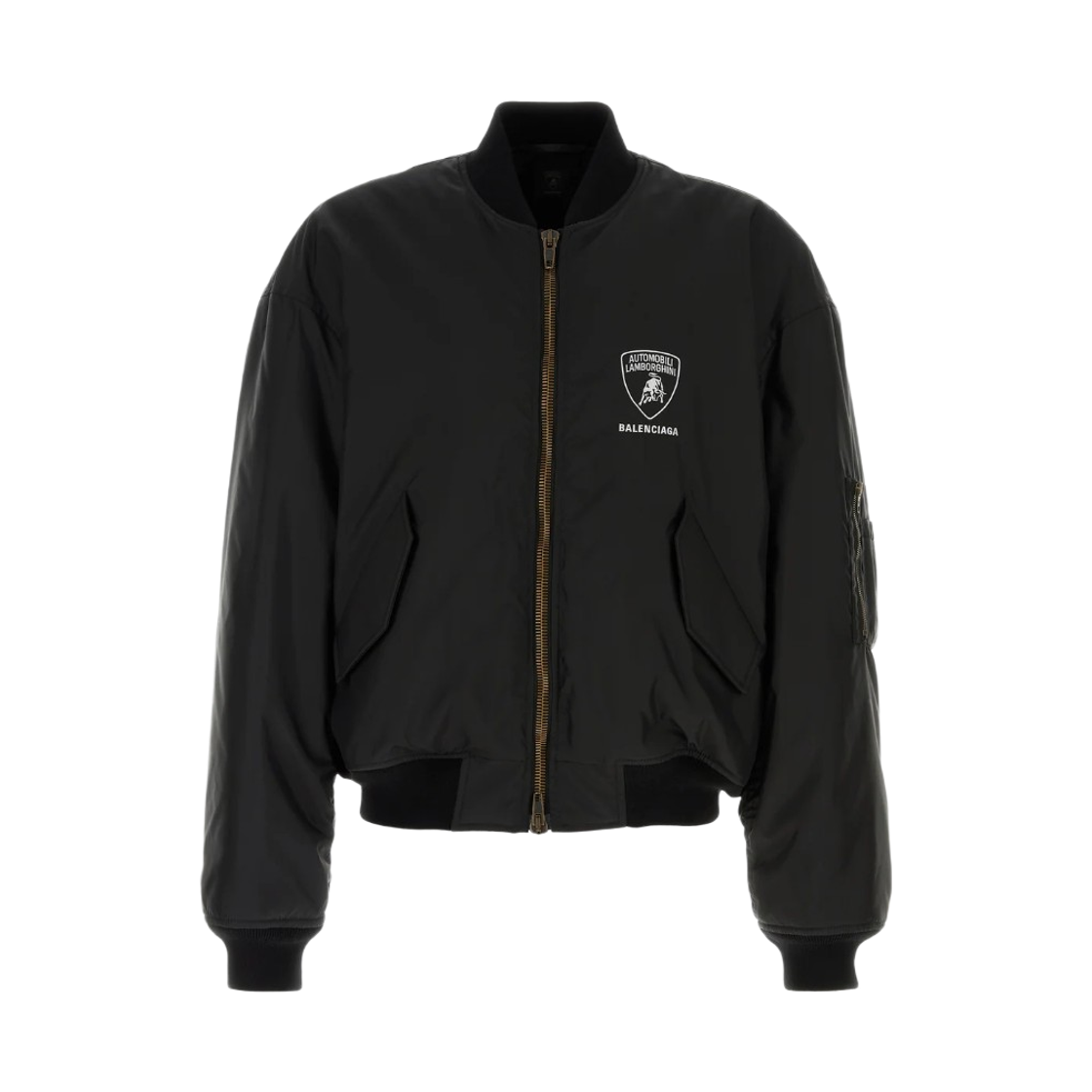839107TOO041000 Balenciaga x Automobili Lamborghini Logo Bomber Jacket Black