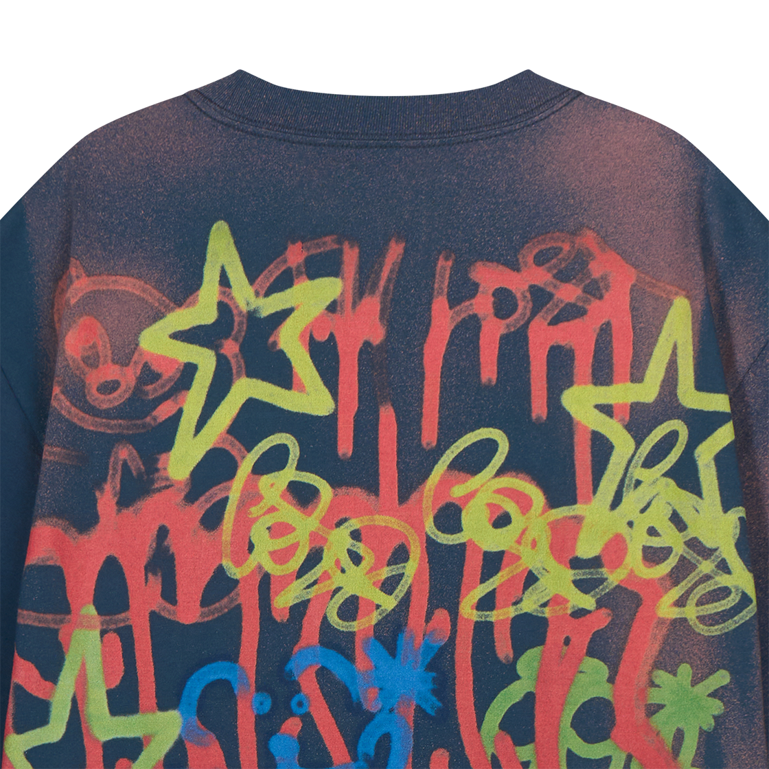 산쿠안즈 S23AWUTS0102 그래픽 숏 슬리브 다크 블루 - 26SS(Sankuanz S23AWUTS0102 Graphic Short Sleeve Dark Blue - 26SS) - 4