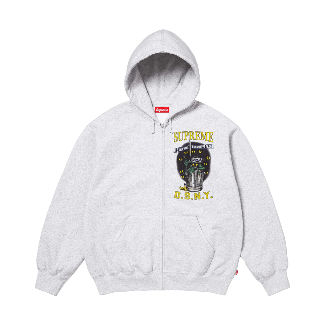 - Supreme x DSNY Zip Up Hooded Sweatshirt Ash Grey - 26SS