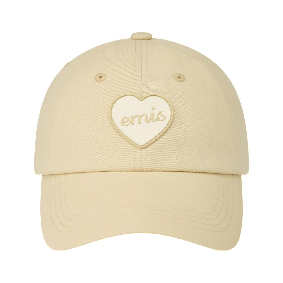 이미스 하트 러버 패치 볼 캡 베이지