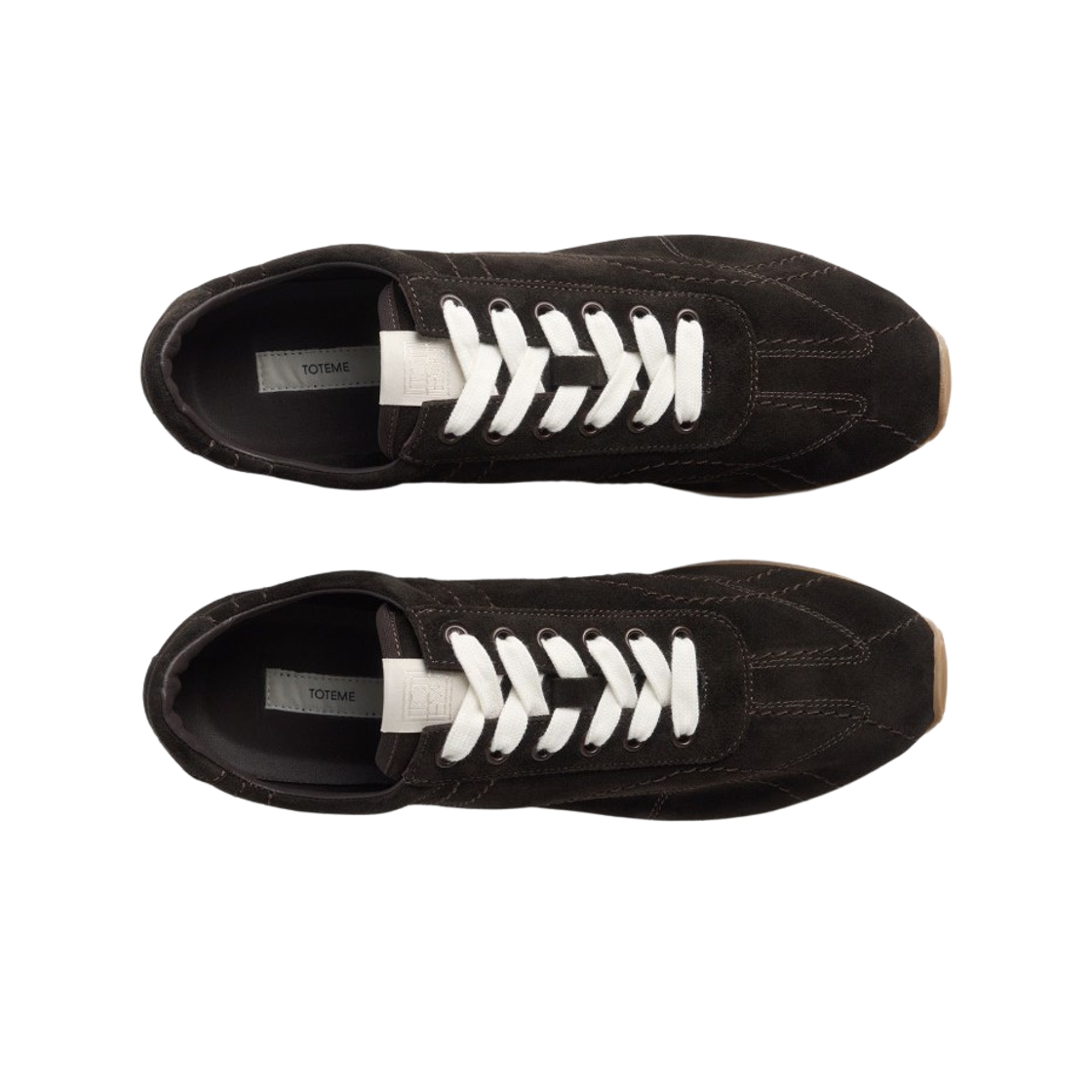 (W) 토템 플렉스 스웨이드 스니커즈 엄버((W) Toteme Flex Suede Sneakers Umber) - 2