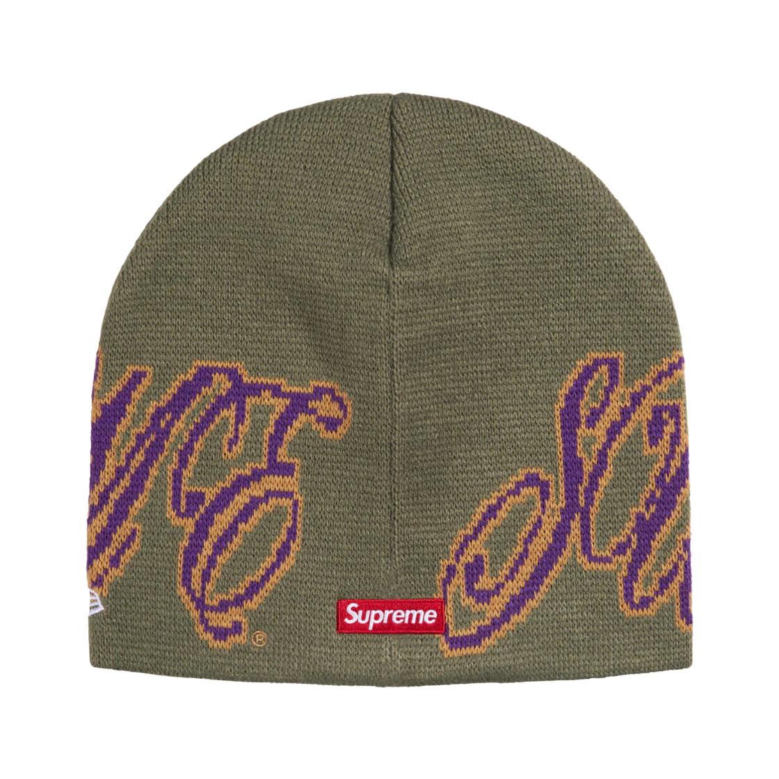 슈프림 뉴에라 커시브 비니 올리브 - 26SS(Supreme New Era Cursive Beanie Olive - 26SS) - 2