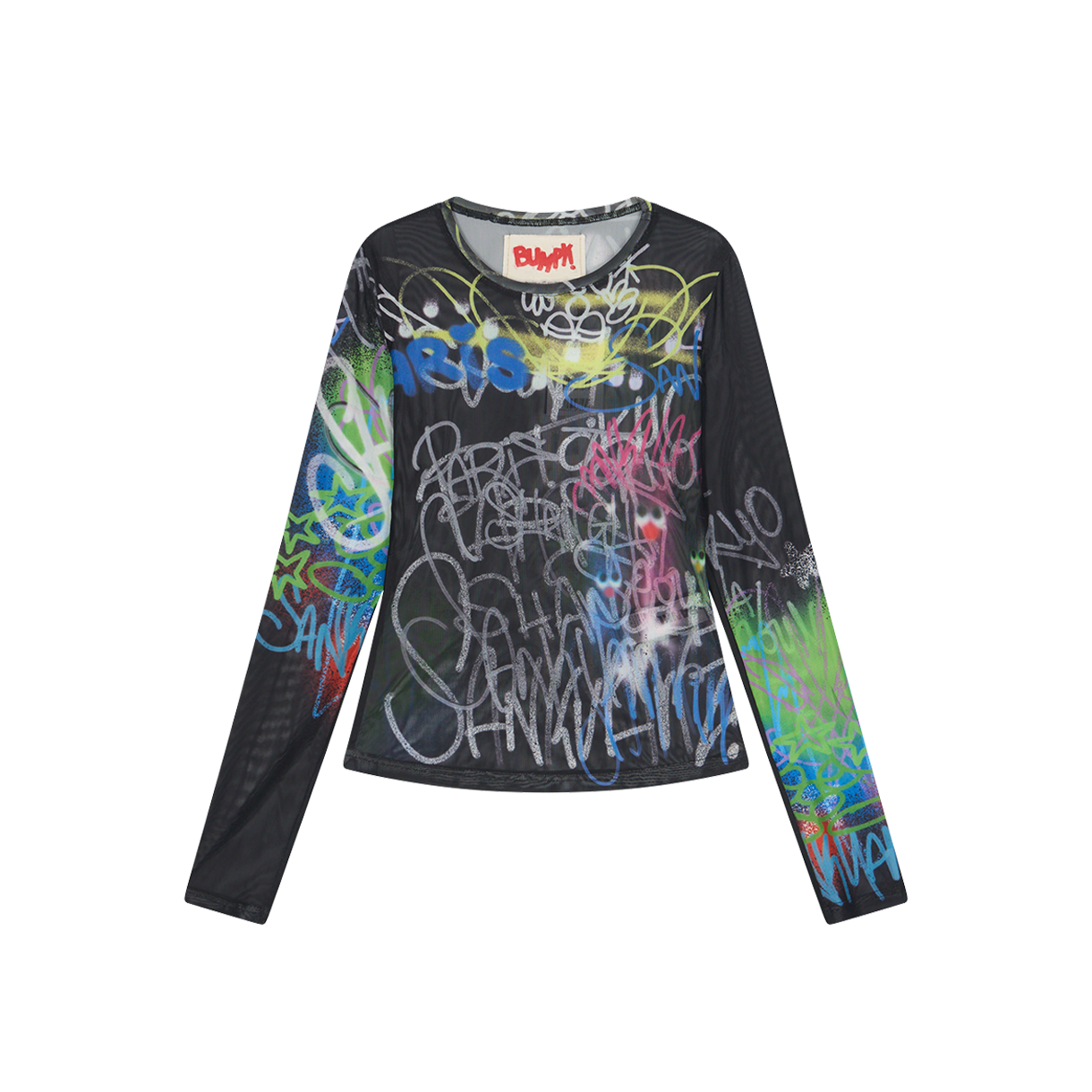 산쿠안즈 우먼 S25SSUTL0194 그래픽 롱 슬리브 블랙 - 26SS(Sankuanz Women S25SSUTL0194 Graphic Long Sleeve Black - 26SS)