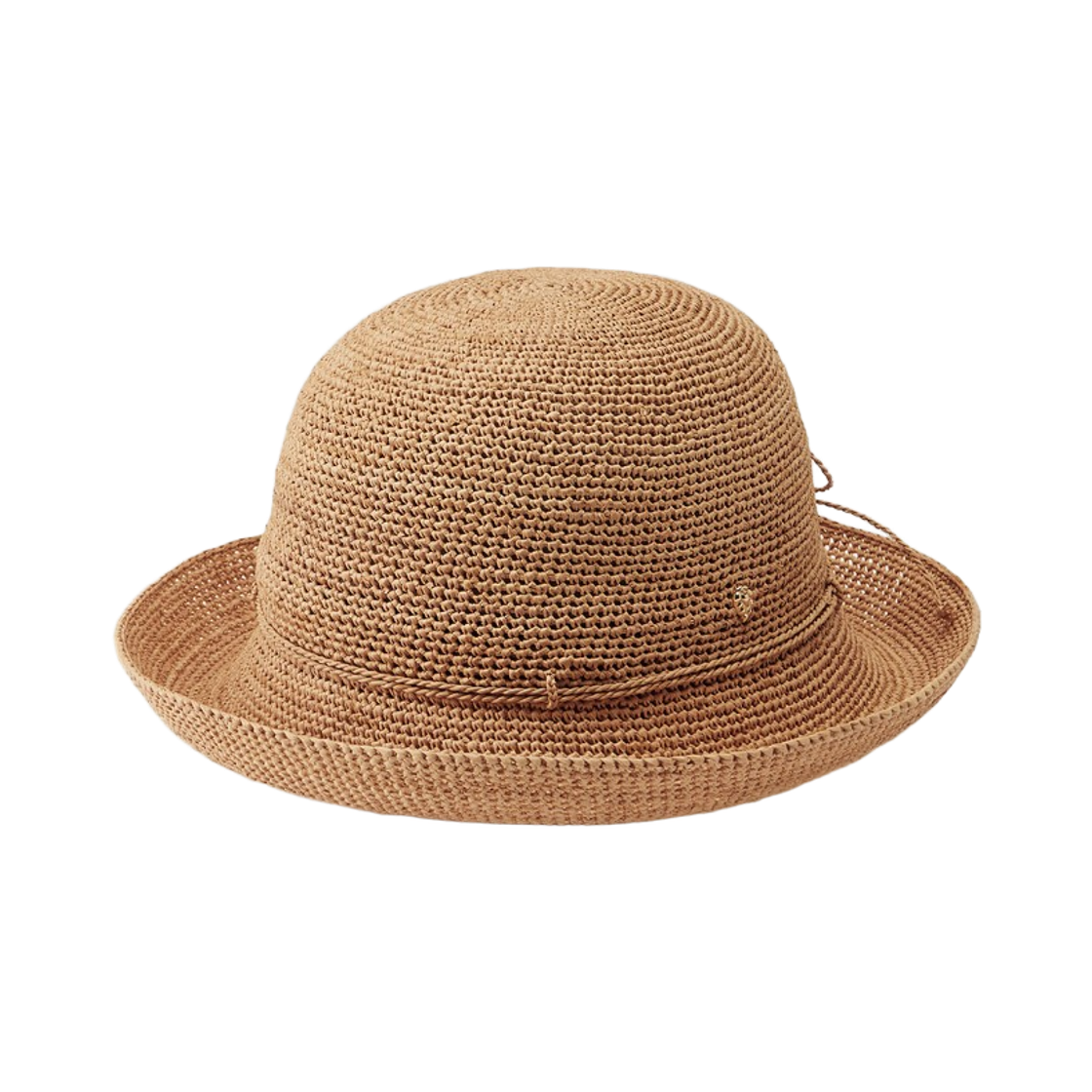 HAT52459 (W) Helen Kaminski Provence 8 Raffia Crochet Hat Nougat
