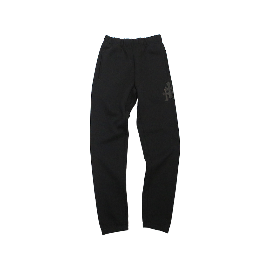 한스룸 크롬하츠 세메터리 레더 패치 스웻 팬츠(Hansroom Chrome Hearts Cemetery Leather Patch Sweat Pants) - 1