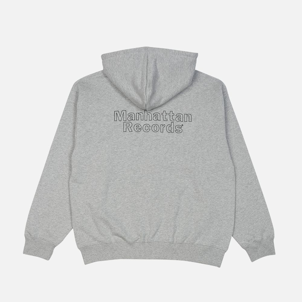맨하탄 레코즈 라인 로고 집업 후디 - 그레이(Manhattan Records Line Logo Zip Up Hoodie - Grey) - 3