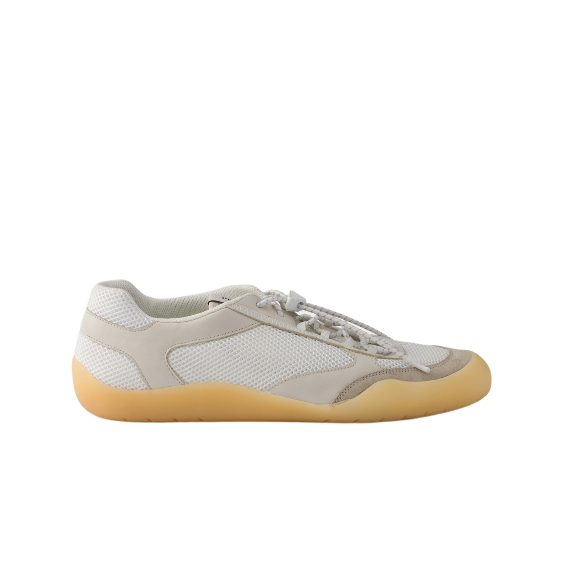 2EE468-3ZM0-F0K74 Prada Speedrock Leather Mesh Sneakers Chalk White
